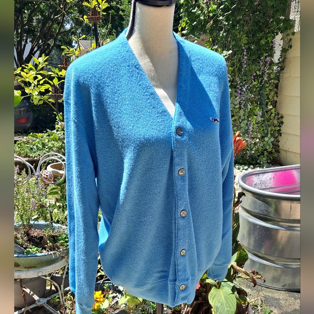 JCPenney 70s Vintage Blue Button-Up Cardigan